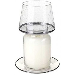 Yankee Candle paralume con piatto per giara grande red nordic frosted glass  - Paggi Casalinghi